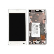 Дисплей в сборе с тачскрином и передней панелью для Sony Xperia Z3 Compact (D5803) белый