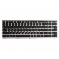 25205680 Клавиатура для ноутбука Lenovo IdeaPad U510, Z710, серебристая рамка, черные кнопки, с подсветкой, гор. Enter 25205680 Клавиатура для ноутбука Lenovo IdeaPad U510, Z710, серебристая рамка, черные кнопки, с подсветкой, гор. Enter