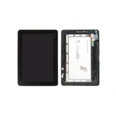 Дисплей в сборе с тачскрином и передней панелью для Asus Transformer Pad, черный, б/у, с разбора,царапины