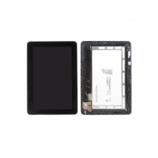 Дисплей в сборе с тачскрином и передней панелью для Asus Transformer Pad, черный, б/у