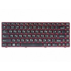 25-012960 Клавиатура для ноутбука Lenovo IdeaPad V370, черные кнопки, красная рамка, гор. Enter 25-012960 Клавиатура для ноутбука Lenovo IdeaPad V370, черные кнопки, красная рамка, гор. Enter