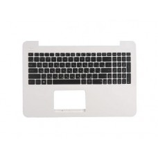 90NB0629-R31RU0 Клавиатура для ноутбука Asus X555LD-7L с топкейсом, белая панель, черные кнопки