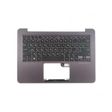 90NB08T1-R31RU0 Клавиатура для ноутбука Asus UX305LA-1A с топкейсом, темно-серая панель, черные кнопки