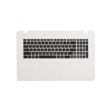 90NB08D2-R31RU0 Клавиатура для ноутбука Asus X751LJ-1B с топкейсом, белая панель, черные кнопки, с тачпадом