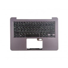 90NB0AB1-R31RU0 Клавиатура для ноутбука Asus UX305UA с топкейсом темно стальная панель, черные кнопки [90NB0AB1-R31RU0]