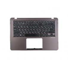 90NB0C02-R30RU0 Клавиатура для ноутбука Asus UX360UA с топкейсом темно стальная панель, черные кнопки [90NB0C02-R30RU0]