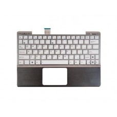 90R-OA281K1700Q Клавиатура для нетбука Asus 1018P с топкейсом, серебристая панель, белые кнопки [90R-OA281K1700Q]