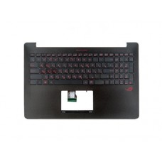 90NB0873-R32RU0 Клавиатура для ноутбука Asus N501JW с топкейсом, черный с подсветкой без крепления под HDD [90NB0873-R32RU0]