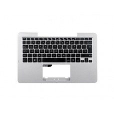 90NB06i4-R31UK0 Клавиатура для ноутбука Asus T200TA с топкейсом, серебристая панель, черные кнопки [90NB06i4-R31UK0, 13NB06i4AP0601] UK раскладка (с разбора)