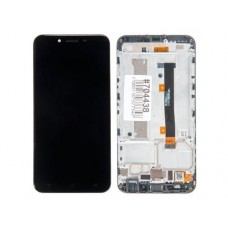 Дисплей в сборе с тачскрином и рамкой крепления для ASUS ZenFone 3 Max ZC553KL черный с разбора