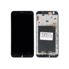 Дисплей в сборе с тачскрином и рамкой крепления для ASUS ZenFone 2 Max ZC550KL белые сильные царапинами с разбора, модели 3*32GB(процессор 8939)