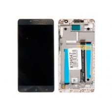 Дисплей в сборе с тачскрином и передней панелью для Asus ZenFone 3 Deluxe ZS550KL золотой