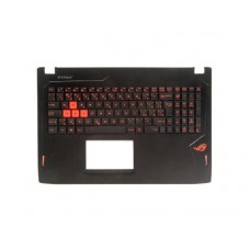 90NB0DR1-R31CS0 Клавиатура для ноутбука Asus GL502VM-1A с топкейсом, черная, 4 оранжевых клавиши, с подсветкой, CZ-раскладка (с разбора)
