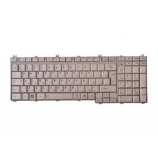 KFRSBJ206 Клавиатура Toshiba Satellite A500, A505, L350, L355, L500, L505, L550, F501, P200, P300, P500, P505, X200, Qosmio F50, G50, X300, X305, X500 и X505, серебристая, верт. Enter